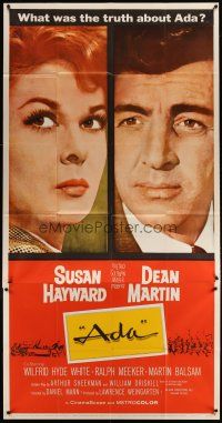 5s568 ADA 3sh '61 super close portraits of Susan Hayward & Dean Martin, what was the truth?