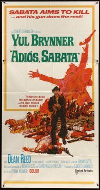 5s569 ADIOS SABATA int'l 3sh '71 Yul Brynner aims to kill, and his gun does the rest!