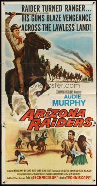 5s580 ARIZONA RAIDERS 3sh '65 action-man Audie Murphy as Raider-Turned-Ranger!