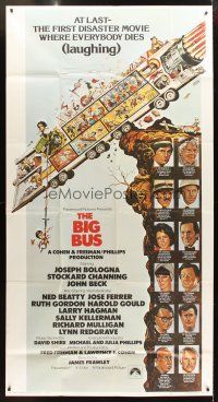 5s595 BIG BUS int'l 3sh '76 Jack Davis art, the first disaster movie where everyone dies laughing!