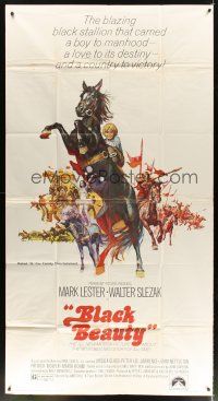 5s600 BLACK BEAUTY 3sh '71 artwork of Mark Lester riding most classic horse!