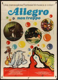 5s383 ALLEGRO NON TROPPO Italian 1p '77 Bruno Bozzetto, great wacky sexy cartoon artwork!