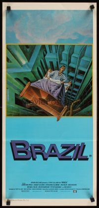 5t606 BRAZIL Aust daybill '85 Terry Gilliam, cool sci-fi fantasy art by Lagarrigue!