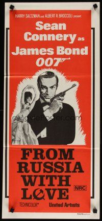 5t713 FROM RUSSIA WITH LOVE Aust daybill R70s Sean Connery is Ian Fleming's James Bond 007!