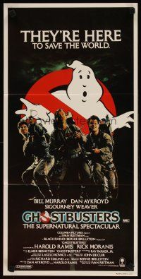 5t717 GHOSTBUSTERS Aust daybill '84 Bill Murray, Aykroyd & Harold Ramis are here to save the world