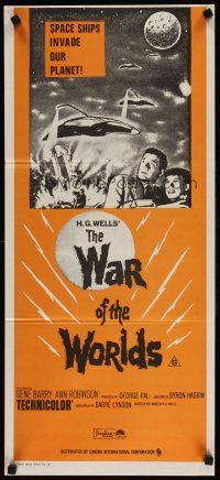 5t988 WAR OF THE WORLDS Aust daybill R70s H.G. Wells classic produced by George Pal!