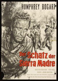 5t495 TREASURE OF THE SIERRA MADRE German R61 great Goetze artwork of Humphrey Bogart!