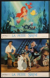5t080 LITTLE MERMAID 12 French LCs '89 great images of Ariel & cast, Disney underwater cartoon!
