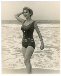 5x078 BARBARA EDEN 8x10 still '59 sexy full-length portrait in swimsuit on the beach!