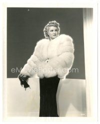 5x163 CLAIRE TREVOR 8x10 still '40s the pretty star full-length wearing cool fur coat!