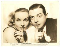 5x275 FOOLS FOR SCANDAL 8x10 still '38 great image of Carole Lombard & Fernand Gravet shushing!