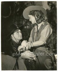 5x304 GIRL OF THE GOLDEN WEST 7.5x9.25 still '38 Jeanette MacDonald & Nelson Eddy in cowboy hats!