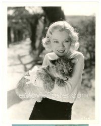 5x307 GLENDA FARRELL 8x10 still '33 c/u with her adopted leopard cub while filming Mayor of Hell!