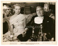 5x636 PARADINE CASE 8x10 still '48 close up of Charles Laughton & Ann Todd on couch, Hitchcock