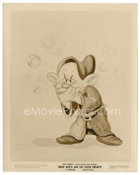5x759 SNOW WHITE & THE SEVEN DWARFS 8x10 still '37 Disney cartoon classic, wacky image of Dopey!