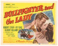 5y021 BULLFIGHTER & THE LADY TC '51 Budd Boetticher, art of matador Robert Stack kissing Joy Page!