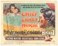 5y025 CHIEF CRAZY HORSE TC '55 close up art of Native American Indian Victor Mature!