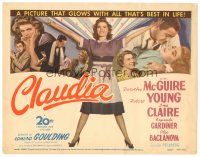 5y028 CLAUDIA TC '43 full-length Dorothy McGuire + Robert Young & Ina Claire!