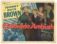 5y030 COLORADO AMBUSH TC '51 cowboy Johnny Mack Brown with gun & Lois Hall!
