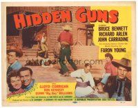 5y069 HIDDEN GUNS TC '56 Bruce Bennett, Richard Arlen, John Carradine, introducing Faron Young!