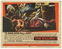 5y079 KILLING TC '56 Stanley Kubrick, classic artwork of dead bodies at the movie's climax!