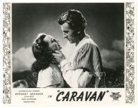 6b011 CARAVAN Canadian LC '47 romantic close up of Stewart Granger & Jean Kent!