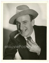 6b052 JIMMY DURANTE deluxe 10x13 still '30s smiling portrait with cigar in mouth by Hurrell!