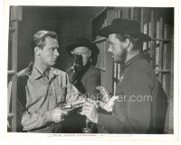 6b071 MAN FROM COLORADO 11.25x14 still '48 William Holden holds gun on sheriff & escapes jail!