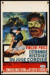 5z079 DIARY OF A MADMAN Belgian '63 Vincent Price in his most chilling portrayal of evil!