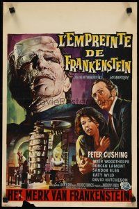 5z088 EVIL OF FRANKENSTEIN Belgian '64 Peter Cushing, Hammer, he's back and no one can stop him!