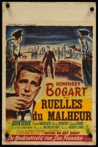 5z137 KNOCK ON ANY DOOR Belgian '49 Humphrey Bogart, John Derek, directed by Nicholas Ray!