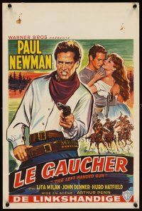 5z146 LEFT HANDED GUN Belgian '58 great art of Paul Newman as teenage desperado Billy the Kid!