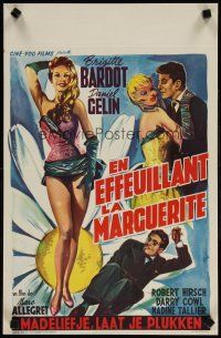 5z153 MADEMOISELLE STRIPTEASE Belgian '57 En effeuillant la marguerite, sexy Brigitte Bardot!