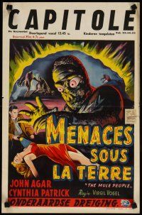 5z166 MOLE PEOPLE Belgian '56 from a lost age, horror crawls from the depths of the Earth!