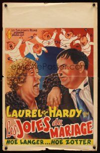 5z268 TWICE TWO Belgian R50s wacky art of Stan Laurel & Oliver Hardy, Hal Roach!