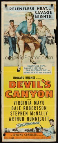 5z507 DEVIL'S CANYON insert '53 artwork of sexy 3-D Virginia Mayo, Dale Robertson!