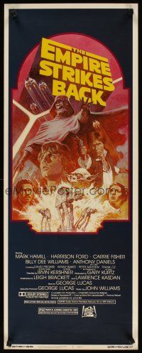 5z514 EMPIRE STRIKES BACK insert R82 George Lucas sci-fi classic, cool artwork by Tom Jung!
