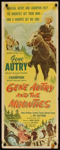 5z533 GENE AUTRY & THE MOUNTIES insert '50 great image riding Champion!