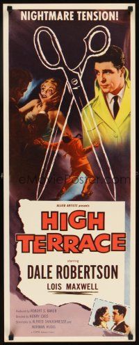 5z551 HIGH TERRACE insert '56 Dale Robertson, English mystery that clutches you like a nightmare!