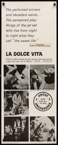 5z571 LA DOLCE VITA insert R66 Federico Fellini, Marcello Mastroianni, sexy Anita Ekberg!