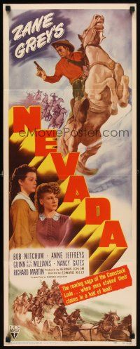 5z618 NEVADA insert '44 Robert Mitchum, Anne Jeffreys, from Zane Grey's story!
