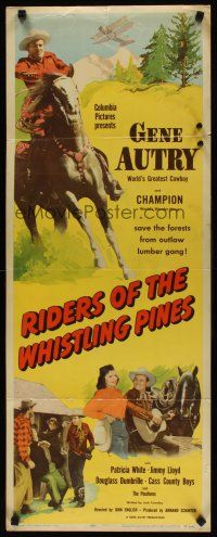 5z672 RIDERS OF THE WHISTLING PINES insert '49 Gene Autry on Champion, Patricia White!