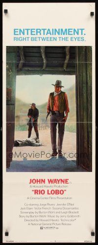 5z674 RIO LOBO insert '71 Howard Hawks, Give 'em Hell, John Wayne, great cowboy image!