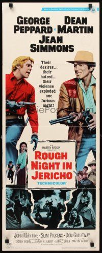 5z681 ROUGH NIGHT IN JERICHO style B insert '67 Dean Martin & George Peppard with guns drawn!