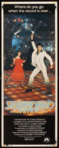 5z688 SATURDAY NIGHT FEVER int'l insert '77 best image of disco dancer Travolta & Karen Lynn Gorney