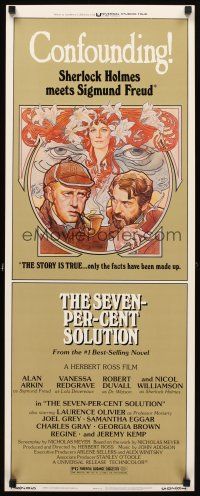 5z695 SEVEN-PER-CENT SOLUTION insert '76 Arkin, Robert Duvall, Vanessa Redgrave, great Drew art!