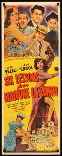 5z706 SIX LESSONS FROM MADAME LA ZONGA insert '41 art of super sexy Latin dancer Lupe Velez!