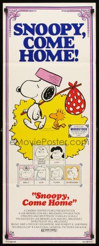 5z711 SNOOPY COME HOME insert '72 Peanuts, Charlie Brown, great Schulz art of Snoopy & Woodstock!