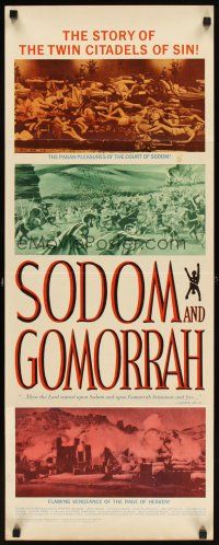 5z713 SODOM & GOMORRAH insert '63 Robert Aldrich, Pier Angeli, wild art of sinful cities!