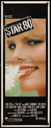 5z717 STAR 80 insert '83 super close up of sexy Mariel Hemingway as Dorothy Stratten, Bob Fosse!